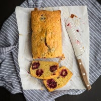 Gluten Free Blackberry Cornbread Cake | http://naturallyella.com