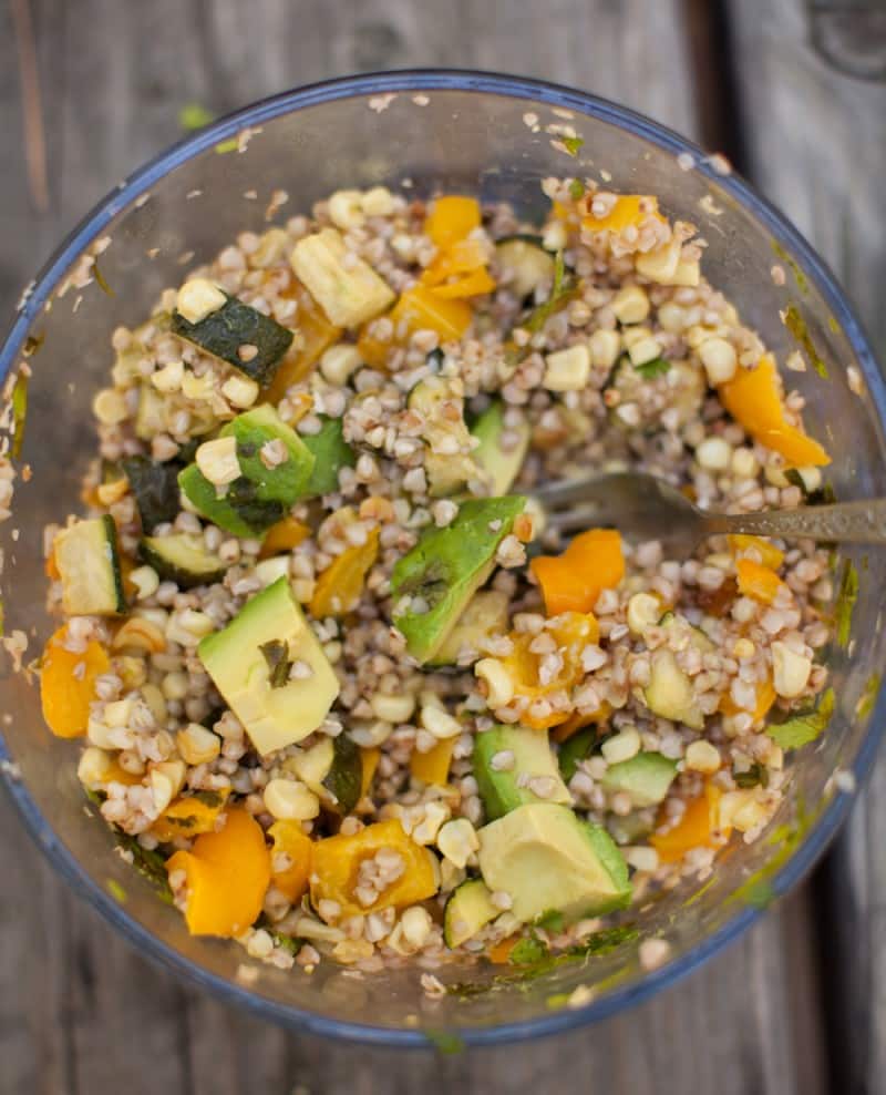 Summer Buckwheat Salad with Sweet Corn and Zucchini