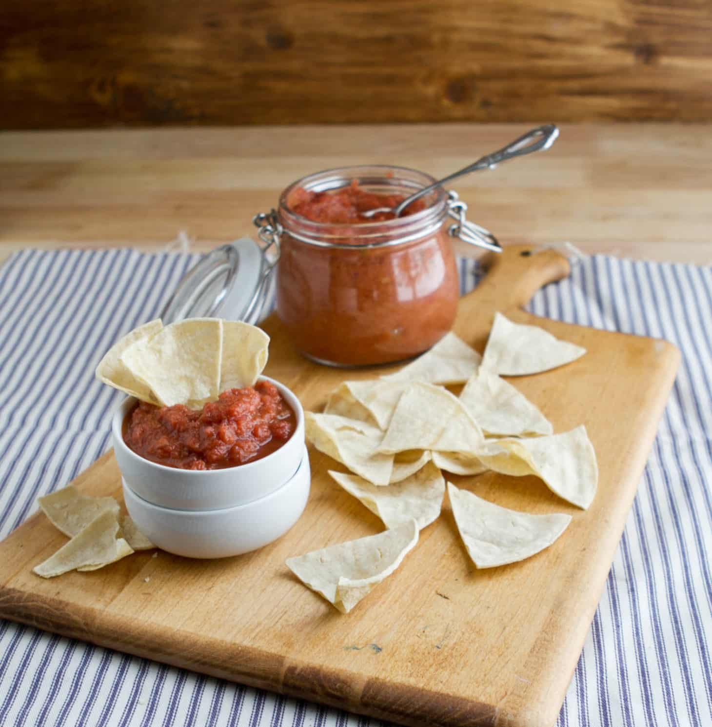 Savory Rhubarb Salsa with Chipotle