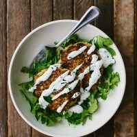 Cauliflower Cakes with Brown Rice and Cheddar | http://naturallyella.com