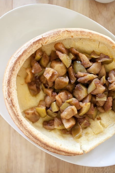 Whole Wheat Dutch Baby Pancake with Cinnamon Apples