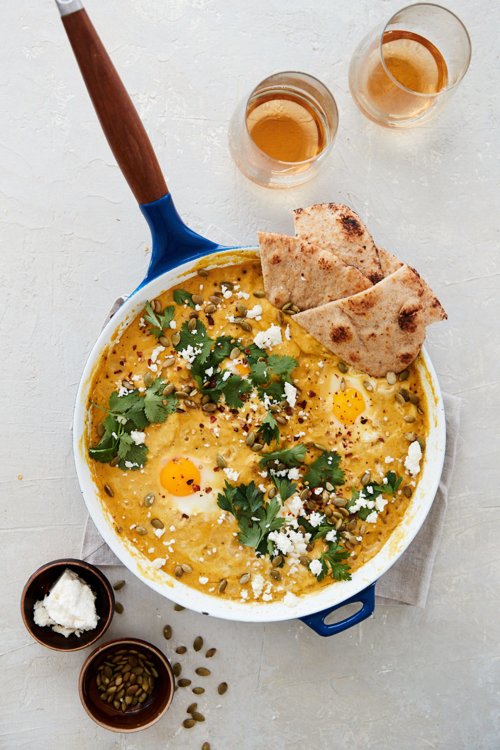 Pumpkin Shakshuka with Feta and Pepitas