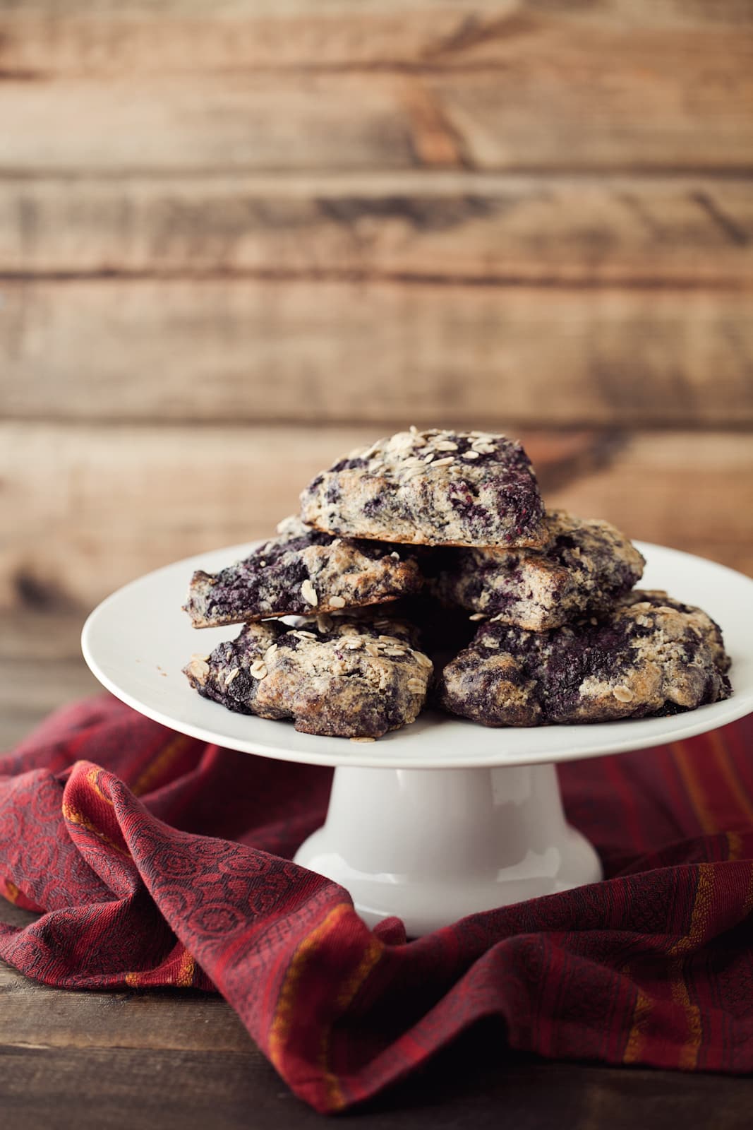Black Raspberry Oat Scones