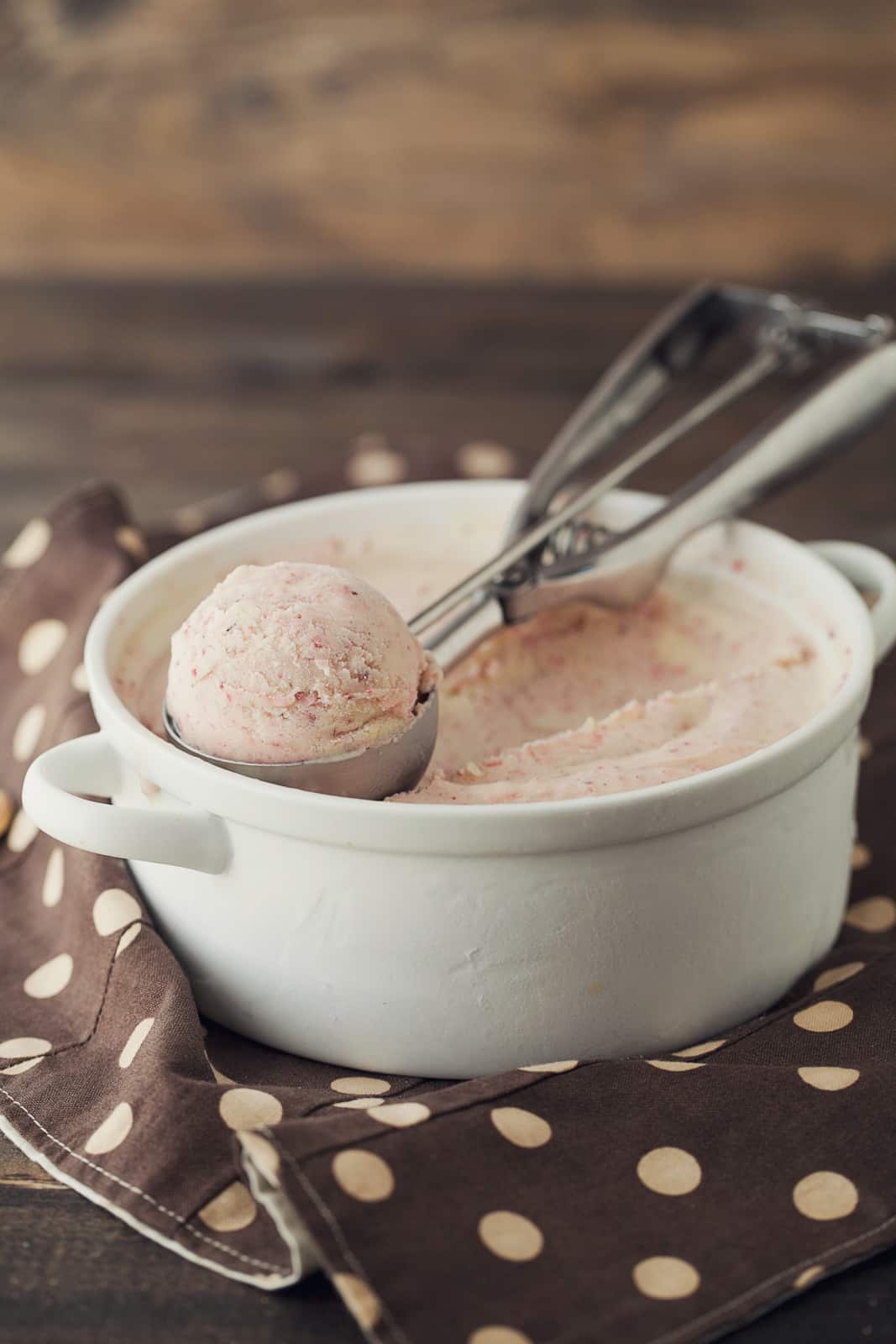 Strawberry-Vanilla Bean Swirl Ice Cream